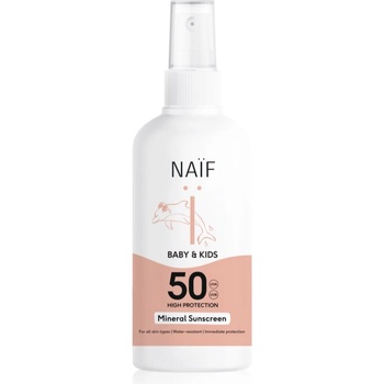 Naïf Baby & Kids Mineral Sunscreen SPF 50 слънцезащитен спрей за деца 175ml