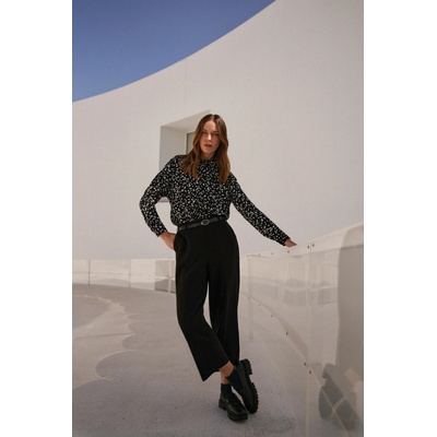 Moodo Черна риза с принт и яка Moodo Moodo | Cheren | ЖЕНИ | XS