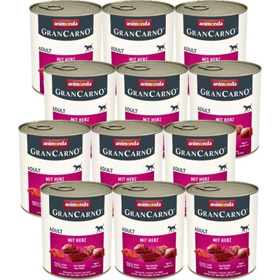 Animonda Gran Carno Adult Dog so srdiečkami 12 x 800 g