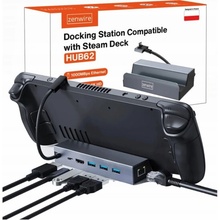 Zenwire Dokovací stanice Steam Deck, ROG ALLY DEX, 6v1 HUB, USB-C, HDMI, 4K Ethernet, HUB62