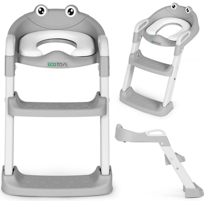 Ecotoys Toaletní sedátko pro děti se schůdky a žebříkem modré