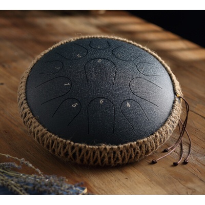 Tongue drum opletený 13" 33 cm 11 tónov C-dur Tmavomodrá s príslušenstvom
