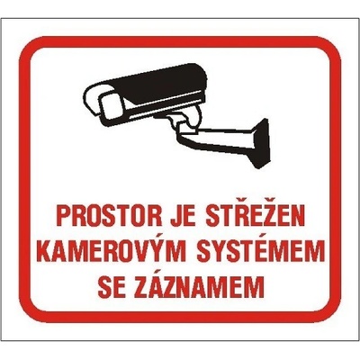 Samolepka prostor je střežen 10x9 – Zboží Dáma