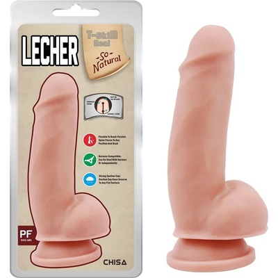 Пенис дилдо с тестиси, облизване, 18см. - Lecher Flesh (CHISA00289)