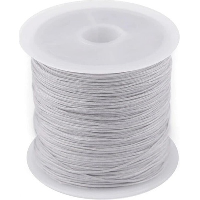 Šňurka na dozdobení účesu - polyester, 0,5mm, 25m Barva: světle šedá