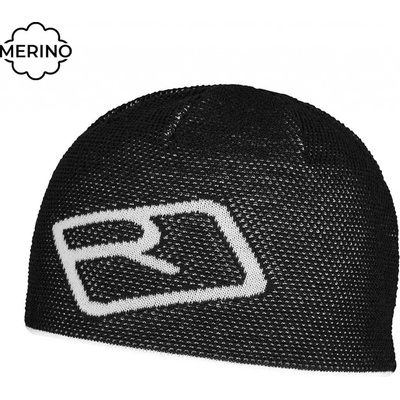 Ortovox merino Logo Knit beanie black raven