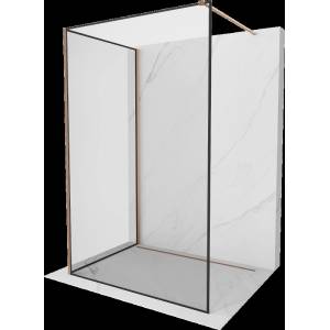 Mexen Kioto душ-преграда Walk-in 120 x 90 cm, черна рамка, четкана мед - 800-120-212-65-70-090 (800-120-212-65-70-090)