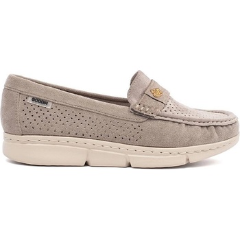 Goodin Praktické dámské mokasíny tmavě béžové bez podpatku