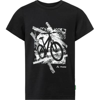 VAUDE Детска тениска Vaude Kid's Lezza T-shirt - Black / White - размер 104 (EU) (704-1587-1813)