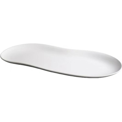 Mělký talíř Cookplay Jelly Platter 37,5 × 19 × 2 cm, bílý s glazurou