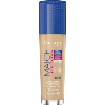 Rimmel Match Perfection Foundation SPF20 Make-up 102 Light Nude 30 ml