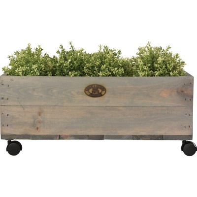Esschert Kvetináč na kolieskach z borovicového dreva Design, šírka 59 cm