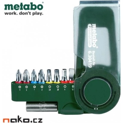 sada bitů 9 ks šroubovacích Metabo s magnetickým držákem