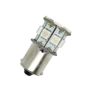 CarMart Диодна крушка тип ba15s с 13 smd диода двойна светлина Червен