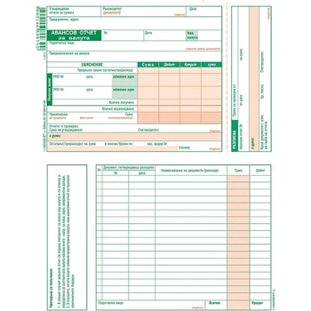 Авансов отчет за валута, офсет А5 100 л (112105028-1-1462-ОФСЕТ)