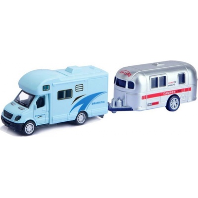 Alltoys Karavan s přívěsem modrý