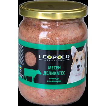 Image 1 of Leopold Dog - Пълноценна консервирана месна храна за кучета в зряла възраст, месен деликатес с говеждо и зеленчуци, 6 х 500гр