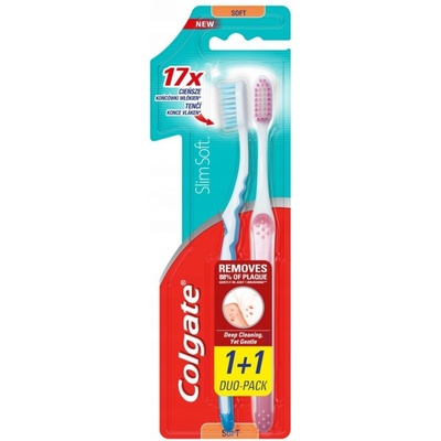 Colgate Zubná kefka Slim Design Edition Soft 2 ks