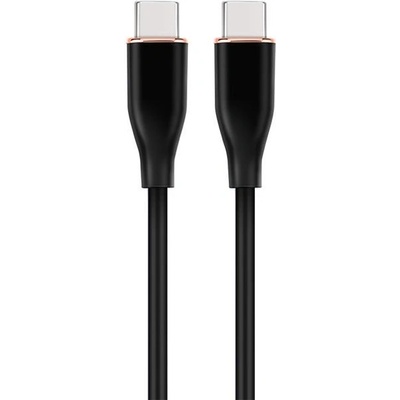 Gembird CC-USB2S-CMCM-1.5M-BK Премиум силиконов кабел за зареждане и пренос на данни Type-C с Power Delivery (PD), 1, 5 м, черен (CC-USB2S-CMCM-1.5M-BK)