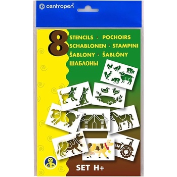 Centropen Šablony A5 Farma 8 ks
