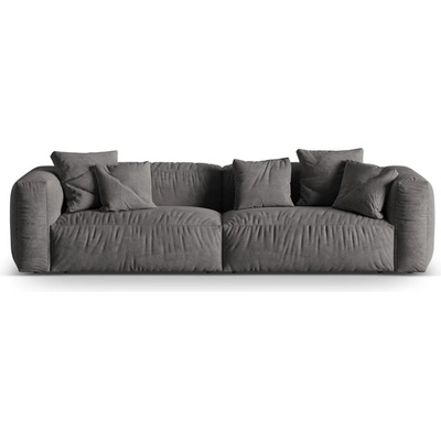 Micadoni Сив кадифен модулен диван 320 cm Martina - Micadoni (MIC_4S_120_F1_MARTINA6)