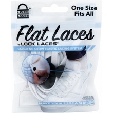 Lock Laces gumové FLAT bílé