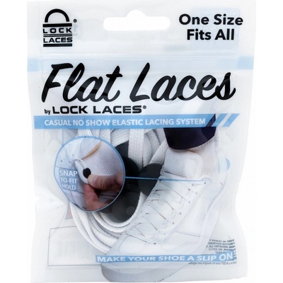 Lock Laces gumové FLAT bílé