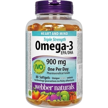 Image 1 of Webber Naturals Omega-3 Triple Strength 900 mg [80 Гел капсули]