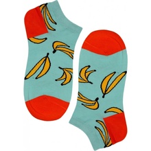 Crazy Banana členkové bavlnené ponožky ECC2001 svetlomodrá