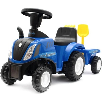 Baby Mix Детско колело трактор с ремарке и инструменти Baby Mix New Holland синьо