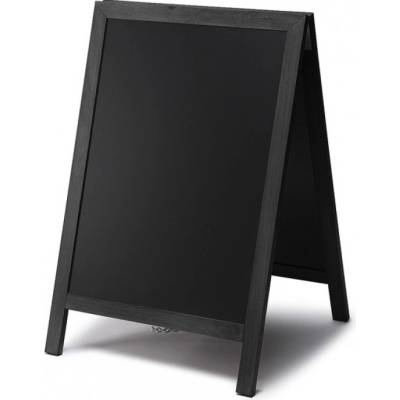 Jansen Display Dřevěné áčko s křídovou tabulí 55 x 85 cm / černá