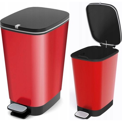 Chic Bin – KIS Červený pedálový plastový odpadkový kôš 25 l