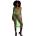 Ouch! Glow in the Dark Long Sleeve Crop Top and Long Skirt Neon Green XL-4XL