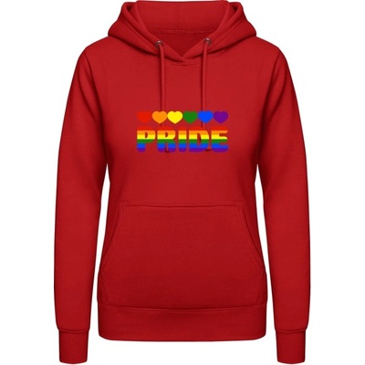 AWDis Pride mikina s Dúhovým dizajnom Pride ohnivá červená