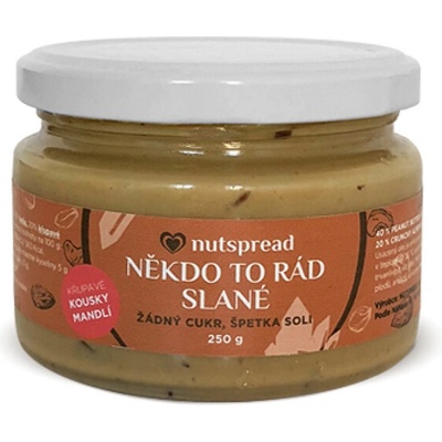 Nutspread Někdo to rád slané Arašídový krém s kešu mandlemi a solí 250 g