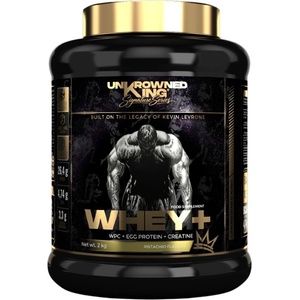 UnKrowned King Whey+ Protein | with Whey Concentrate, Egg Protein & Creatine [2000 грама] Шамфъстък
