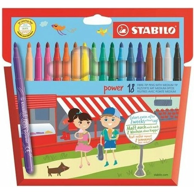 Stabilo Power 18 rôznych farieb 18ks