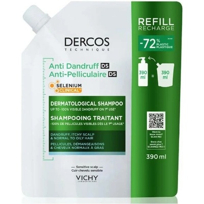 Vichy Dercos Šampon proti lupům na mastné vlasy náplň 390 ml