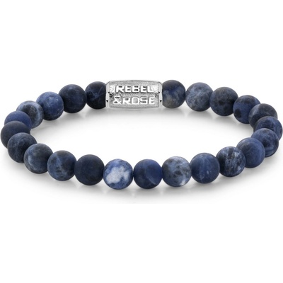 Rebel & Rose Unisex náramok Matt Midnight 8 mm RR-80022-S-M