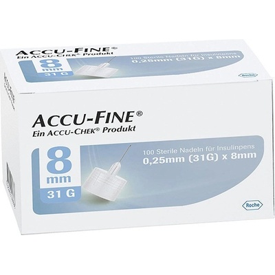 Accu-Fine ihly do inzulínového pera 31 G x 8 mm 100 ks