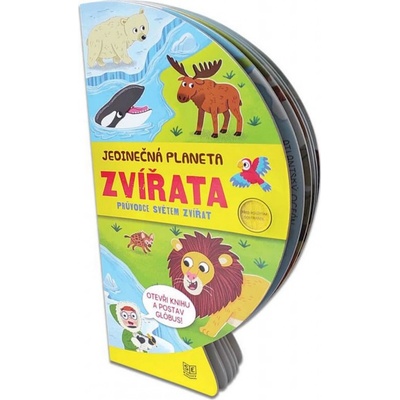 Jedinečná planeta - Zvířata / Rozkládací kniha s pevnými listy ve tvaru globusu