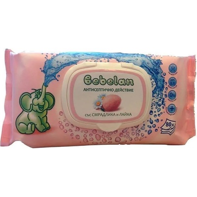 Bebelan Влажни кърпи Bebelan - Смрадлика и Лайка, 80 броя
