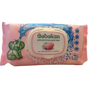 Bebelan Влажни кърпи Bebelan - Смрадлика и Лайка, 80 броя