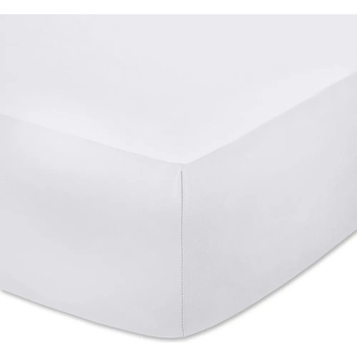 Бял чаршаф с ластик - плътно трико