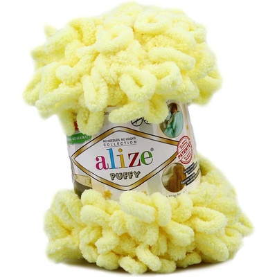 Alize příze Puffy 13 světle žlutá