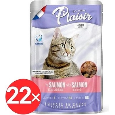 Plaisir Cat losos a treska 22 × 100 g