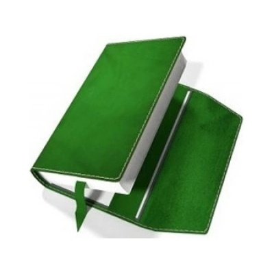 Obal na knihu kožený se záložkou Zelený