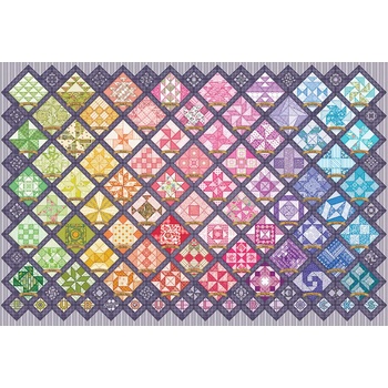 Cobble Hill - Puzzle Four Square Quilt Blocks - 2 000 piese