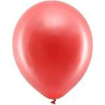 Party Deco Латексови Балони Металик, Червено 30см (rb30m-007)