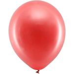 Party Deco Латексови Балони Металик, Червено 30см (rb30m-007)